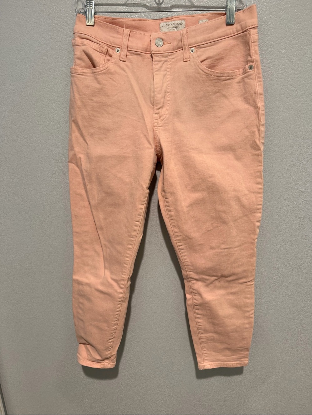 Lucky Brand Ava Crop 10/30 Light Peach Women’s Skinny Jeans